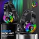 thumbnail image 5 of Auriculares con cable RGB para juegos, micrófono USB, cancelación de ruido y control de audio, supraaurales, ergonómicos, para juegos en 1, para gamers, conductores, escuela, con micrófono, Turtle, 5 of 8