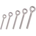 thumbnail image 2 of M6 304 Stainless Steel Ring Long Screw Rod Thread Ring Bolt 10pcs, 2 of 4