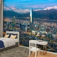 thumbnail image 2 of Peel and Stick Wallpaper Canvas Skyline Santiago de Chile Modern Art Wall Mural Decor Self Adhesive and Removable 100in x 144in, 2 of 7
