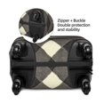 thumbnail image 5 of Multi-Size Suitcase Protective Cover Full Range Double Stitching Invisible Zipper For Travel Business Argyle Plaid Dimgray_95746_3 X-Large, 5 of 8