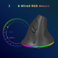 thumbnail image 3 of Wireless Dual-mode Mouse  2.4G/BT5.1  Computer Mouse  Gaming Mouse  Ergonomic  Silent    Linux iOS  Reduce Hand Fatigue  Multi-platform Compatibility, 3 of 7