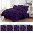 thumbnail image 7 of Chezmoi Collection Sydney 7-Piece Pintuck Comforter Set, Queen, Purple, 7 of 7