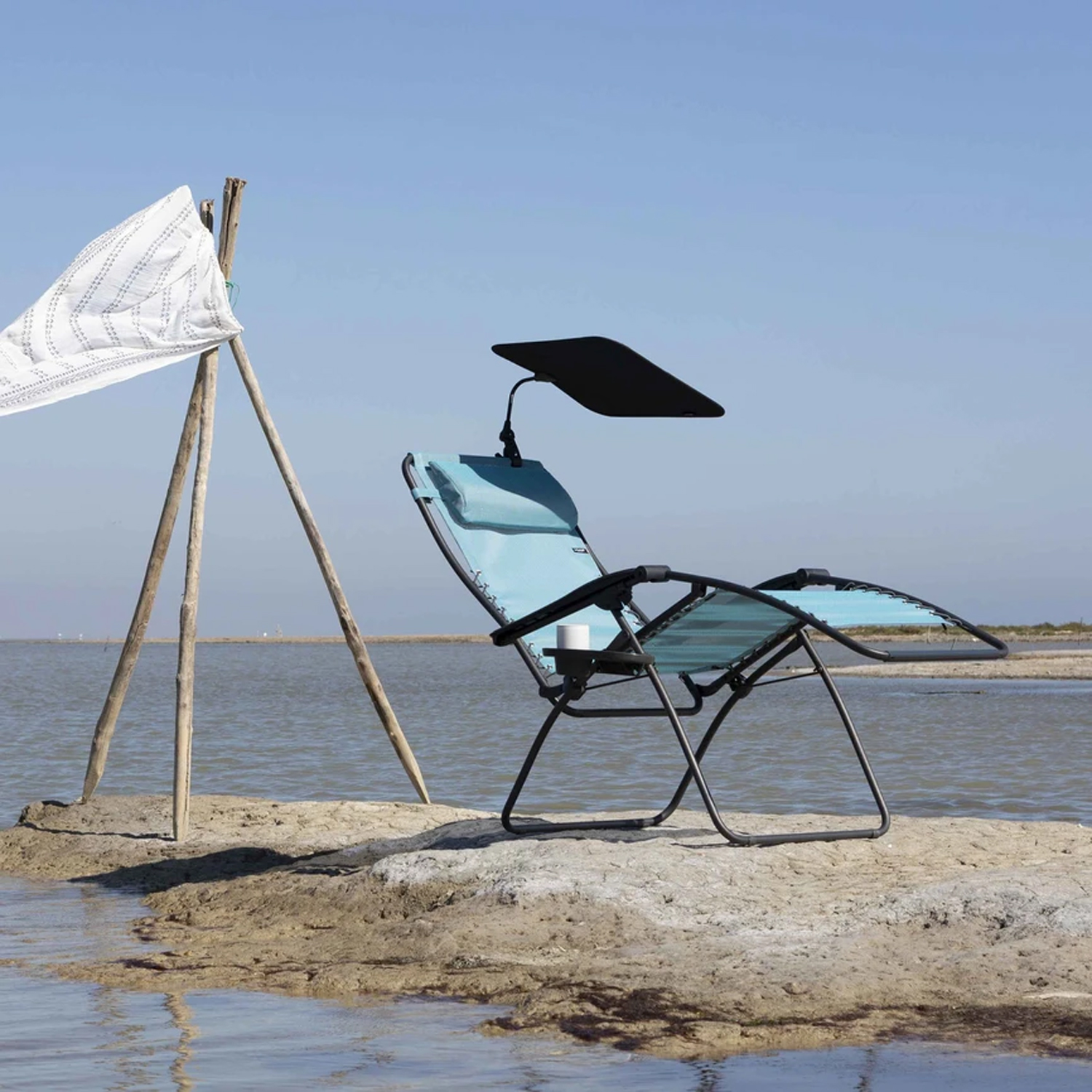 Lafuma Outdoor Zero Gravity Camping Chair Sun Shade Attachment Accessory, Noir - image 3 of 5