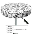 thumbnail image 4 of Gukieu Hand Drawn Snake Print Round Chair Cover, Dust-proof and Non-slip Bar Chair Protective Cover, Suitable for Bars, Restaurants, Offices-13 inch, 4 of 7