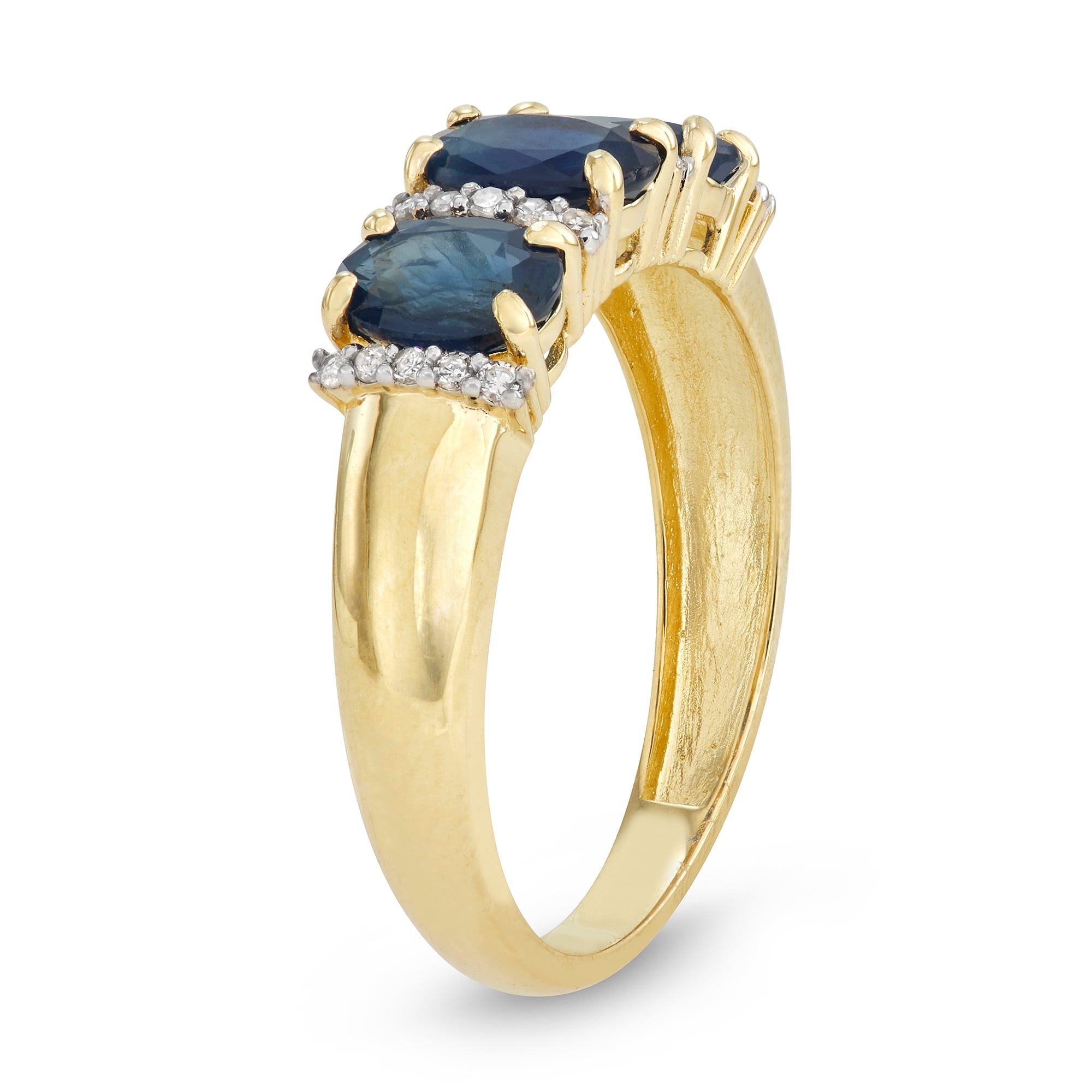 10k gold sapphire and diamond ring