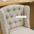 thumbnail image 5 of HomCom Bar Stool, Beige, Set of 2, 5 of 9