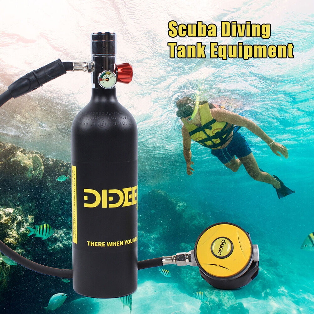 1L Mini Scuba Diving Case Kit Oxygen Tank Pump Underwater Breath ...