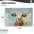 thumbnail image 4 of Stupell Industries Rustic Lodge Abstract Texas Longhorn Canvas Art, 36 x 24, by Tina LeCour, 4 of 8