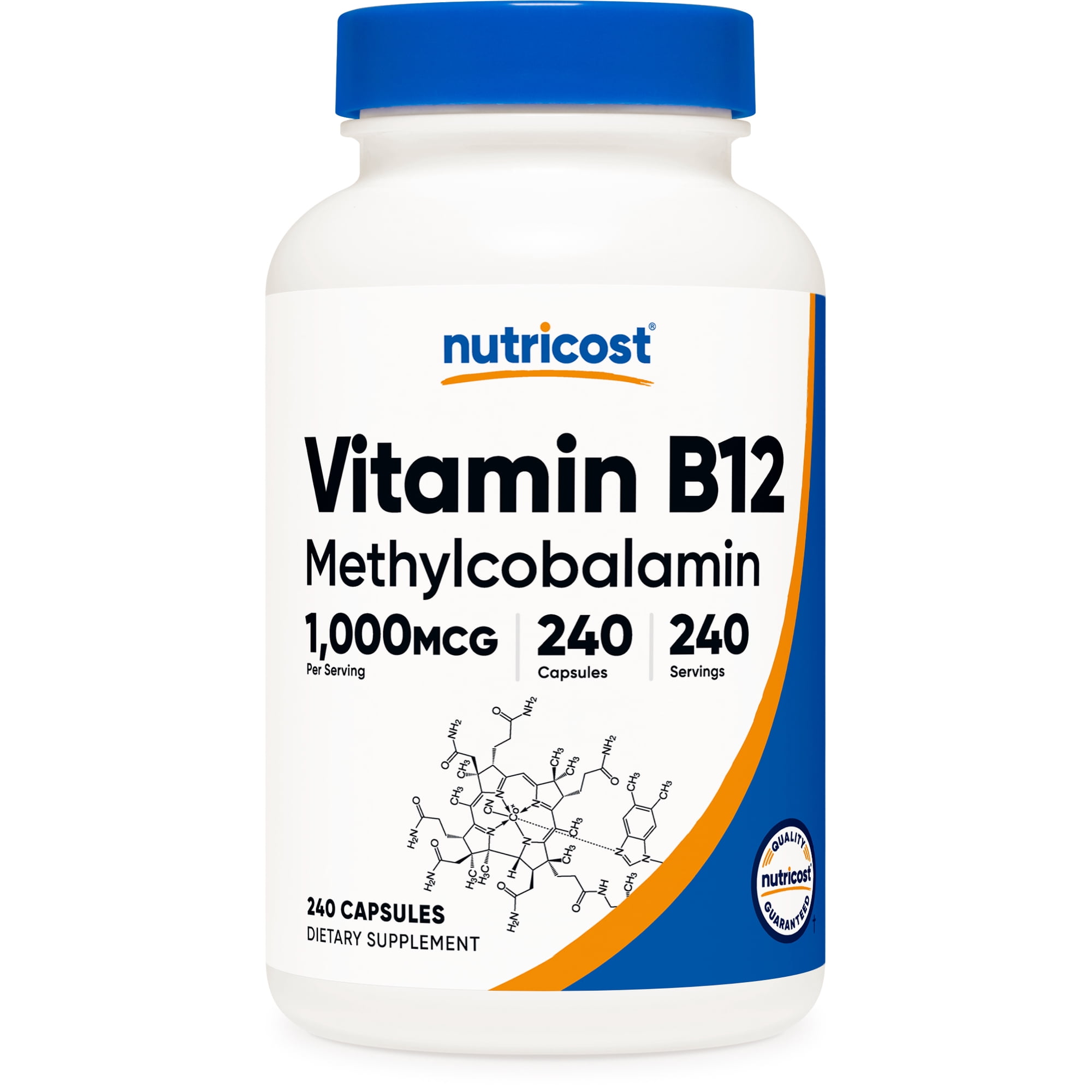 Nutricost Vitamin B12 (Methylcobalamin) 1000mcg, 240 Capsules - Non-GMO, Gluten Free