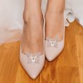 thumbnail image 4 of Rhinestone Butterfly Shoe Clips with Shiny Decor for Wedding Parties and Daily Use Golden Alloy Charm Accessories, 4 of 8