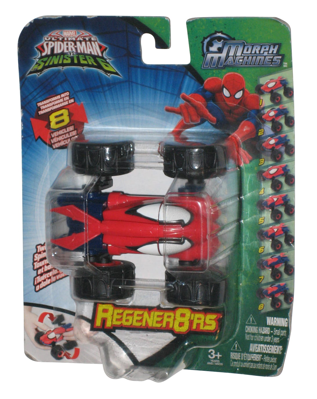 Both Styles Ultimate Spider-Man Sinister 6 Transforming Trucks Regener8’rs! 