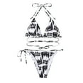thumbnail image 3 of WREESH Maillot de Bain Deux Pièces pour Femmes, Taille Apparente, Bikini à Rayures, 3 of 7