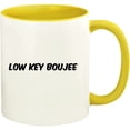 thumbnail image 1 of Low Key Boujee - 11oz Ceramic Colored Handle and Inside Coffee Mug Cup, Yellow, 1 of 5