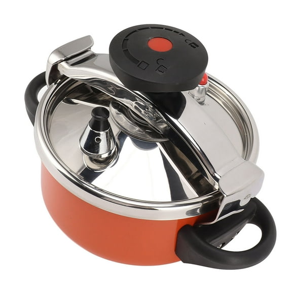 Olla A Presión De Acero Inoxidable De 2L, Mini Olla A Presión De Cocción Rápida, Protección Inteligente Segura De 55KPA Para Estufas De Gas