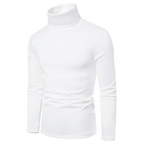 Cyglowse Breathable Base Layer for Men Thermal Mock Turtleneck Long Sleeve Shirts Lightweight Warm Hiking Skiing Undershirt White XL
