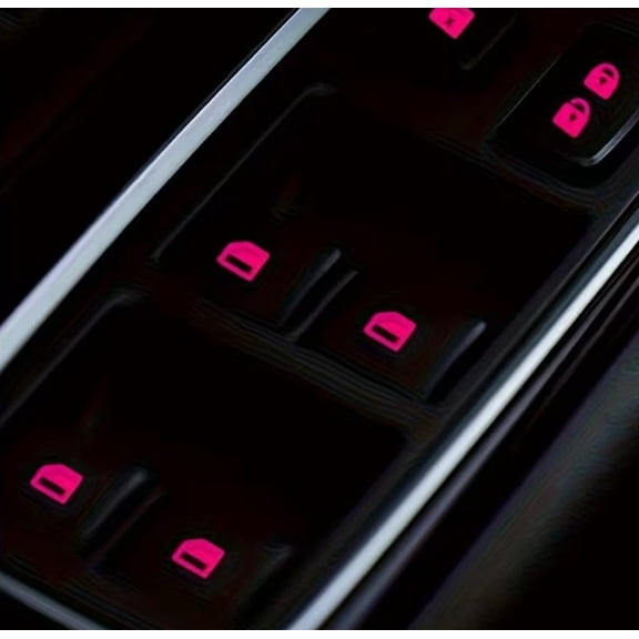 Glow-in-the-Dark Car Window Button Stickers - Waterproof Fluorescent Stickers for Easy Identification and Interior Upgrade