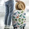 thumbnail image 2 of White Cartoon Colorful Dinosaurs Pattern Luggage Cover Fashion Suitcase Cover Baggage Covers Fit 25-28 Inch Luggage (Go Travel), 2 of 5
