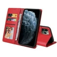 thumbnail image 6 of Dteck Wallet Case For iPhone 11 Pro Max, Shockproof Flip Folio Leather with Credit Card Slots Kickstand Phone Case Cover,For iPhone 11 Pro Max,Red, 6 of 7