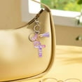thumbnail image 2 of Personalized Resin Initial Letter Keychain for Women, Custom Name Accessory with Purple Tassel, Durable Epoxy Material for Wallet Backpack Car Keys, Gift Idea, 2 of 4