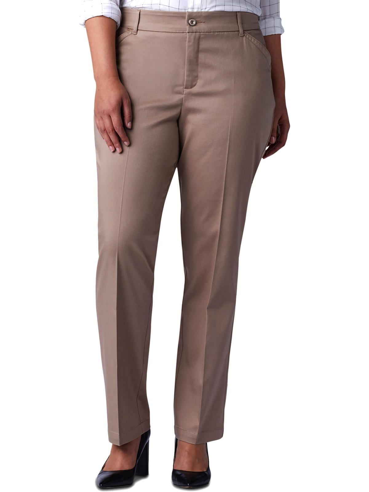 Lee Womens Plus Twill Flex Motion Khaki Pants - Walmart.com
