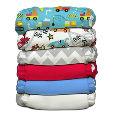 Charlie Banana 6 Diapers 12 Inserts Classic One Size Hybrid