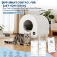 thumbnail image 2 of Self Cleaning Litter Box, 68 L Automatic Litter Box for Large Capacity Multiple Cats, Litter Robot with Dual Safety Protection, APP Control, Odor Removal Smart Pet Pivot Litter Box, 1 Roll Trash Bags, 2 of 8
