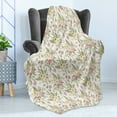 thumbnail image 4 of English Garden Soft Flannel Fleece Throw Blanket, Repetitive Floral Pattern with Vintage Different Flowers Bouquet, Cozy Plush for Indoor and Outdoor Use, 60" x 80", Multicolor, by Ambesonne, 4 of 5
