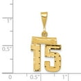 thumbnail image 3 of 14K Yellow Gold Charm Pendant Themed 15 Diamond-Cut, 3 of 3