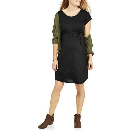 Concepts Maternity Knit Belted Crew Neck Dress