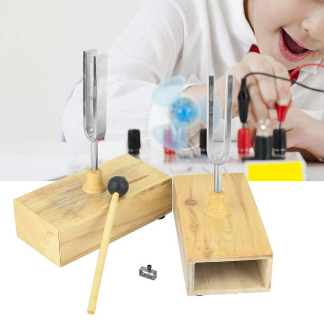 Instrumento Experimental de Diapasón de 440 Hz Con Caja de Resonador de Madera y Aldaba, Duradero, Para Demostración de Resonancia Escolar