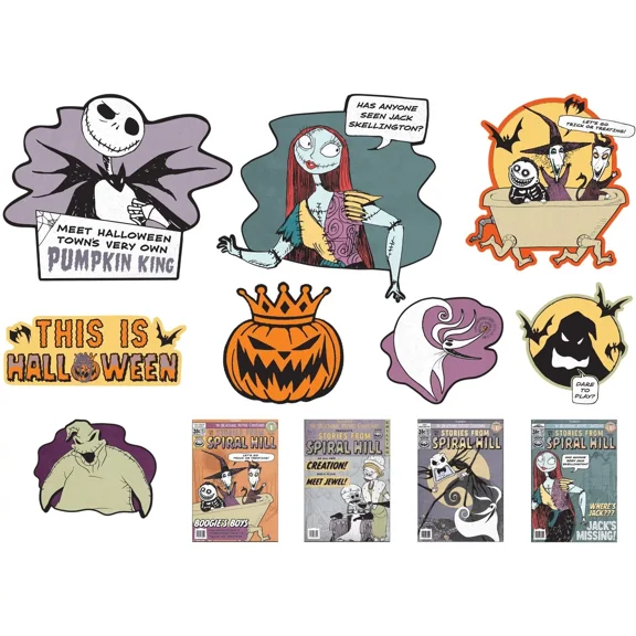 Nightmare Before Christmas Birthday Halloween Party Decoration 12 Ct. Cutouts