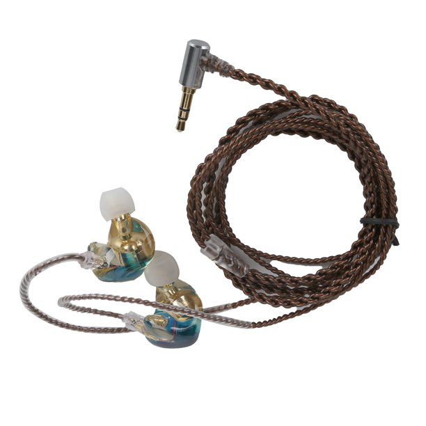 Auriculares de resina Bling Bling 2 pines con monitor HIFI para juegos y deportes electrónicos Azul