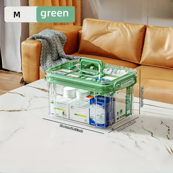 Square Plastic Storage Box with Clip-On Closure, Waterproof Multi-Purpose Storage Box for Household, Medicine And Miscellaneous Items, Clear Sealable Container, Storage Chests for Home Organizatio