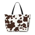 thumbnail image 2 of Fotbe Brown Cow Bolsa de Viaje para Playa - Resistente al Agua, Bolsa Tote de Gran Capacidad y Ligera con 7 Bolsillos para Mujeres y Hombres, 2 of 7