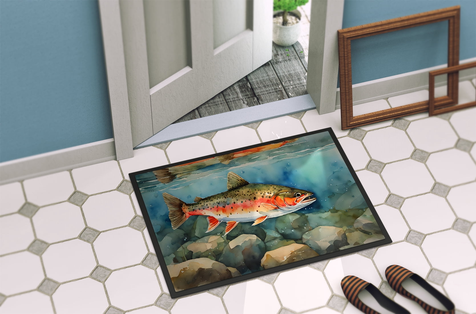 Carolines Treasures DAC2774MAT 0.15 x 18 x 27 in. Brook Trout Doormat