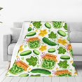 thumbnail image 3 of Pickles Blanket Pickle Blanket for Kids Adults Pickles Gift for Pickles Lovers Cozy Soft Flannel Lightweight Warm for Sofa Couch Living Room Bed Camping Travel 60"x50" for Boys Girls Pickle Decor, 3 of 6
