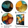 thumbnail image 3 of Designart "Leaves In A Magical Spectrum Of Colors I" Leaves Canvas Prints, 3 of 7