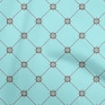 thumbnail image 1 of oneOone Cotton Poplin Twill Aqua Blue Fabric Asian Block Diy Clothing Quilting Fabric Print Fabric By Yard 56 Inch Wide, 1 of 4