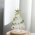 thumbnail image 2 of Shoreew Glass Christmas Tree Mini Tabletop Xmas Tree Figurine with Star Topper for Winter Holiday Table Mantel Shelf Home Decoration, 2 of 7