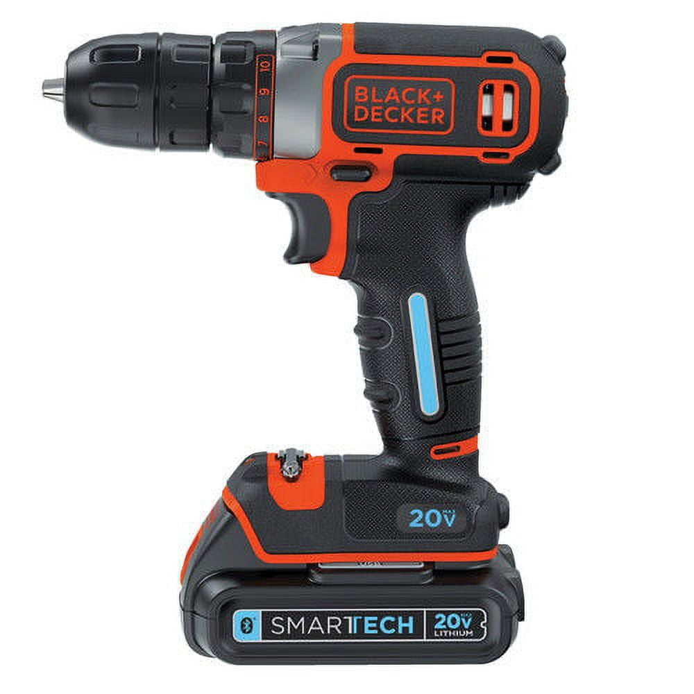 BLACK+DECKER Li-Ion Cordless Drill Kit I Bluetooth enabled 