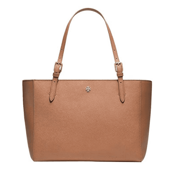 TORY BURCH EMERSON 49127 BROWN SAFFIANO LEATHER SMALL BUCKLE WOMEN'S BAG TOTE TORY BURCH EMERSON 49127 BROWN SAFFIANO LEATHER SMALL BUCKLE WOMEN'S BAG TOTE