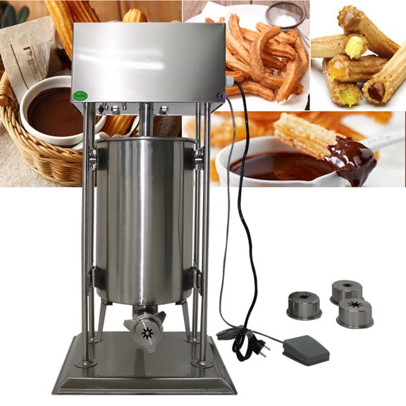 15L Electric Commercial Stainless Steel Restaurant Churro Maker Machine for Hotels, Cafes