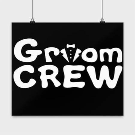 Groom Crew Wall Art - Bachelor Party Decor - 13x13 Poster Print - Wedding Theme