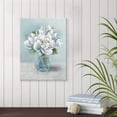 thumbnail image 2 of Abstract Peony Canvas Wall Art: Blossom Bouquet White Flowers in Glass Bottle Canvas Painting Artwork for Bathroom (12''''W x 16''''H,Multi-Sized), 2 of 6