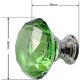 thumbnail image 3 of 10 pomos de cristal de 30 mm para armario, tirador con forma de diamante de cristal para cajones, aparador, armario, cocina, verde, 3 of 5