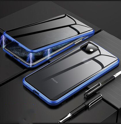 Toyella Anti-peep Double-sided Magneto Mobile Phone Case Blue IPhone13mini - image 1 of 7