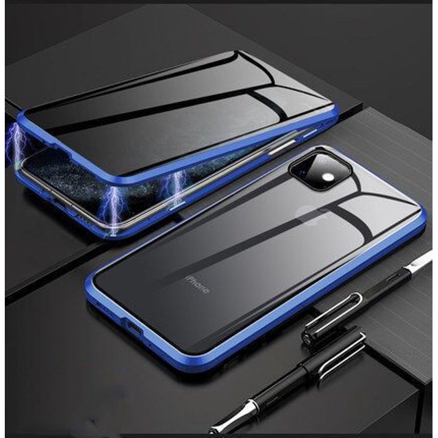 Toyella Anti-peep Double-sided Magneto Mobile Phone Case Blue Iphone 11Pro