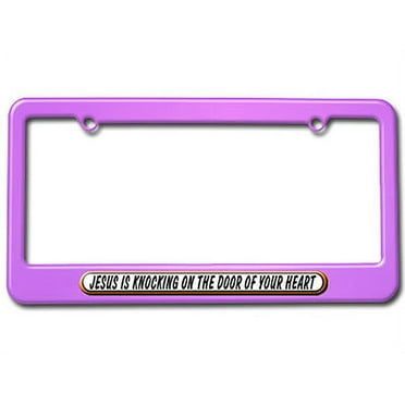 Jesus is Knocking on Door of Heart License Plate Frame