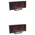 thumbnail image 2 of Matsuzay Despertador LED, espejo Digital, función de repetición, relojes, decoración del hogar, luz, mesita de noche, sala de estar, Rojo 2Conjunto, 2 of 6