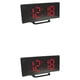 thumbnail image 1 of Reloj Despertador LED Bewildely Pantalla Curva Digital Espejo Rojo 2Conjunto, 1 of 6